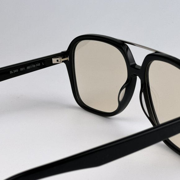 Saint Laurent SL545 001 BRAND NEW Sunglasses Black Light Yellow Pilot Unisex main image 8